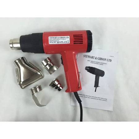 2000W Dual Temperature Hot Air Heat Gun + 4 Nozzles 230V -