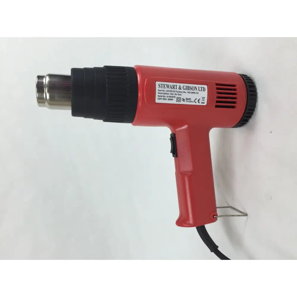 2000W Dual Temperature Hot Air Heat Gun + 4 Nozzles 230V -