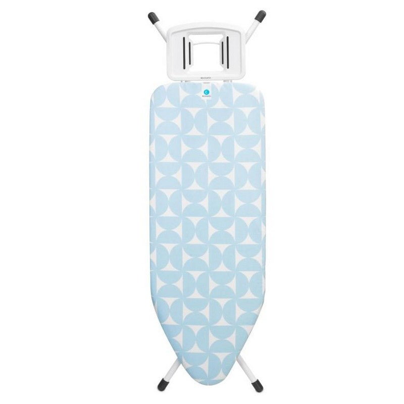 Brabantia Solid Steam Iron Rest Ironing Board Fresh Breeze - Size C 124x45cm / 49x18 Inches