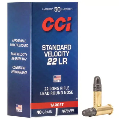 .22 | 50 Rounds | Long Rifle Lead Round Nose 40 Grain | Cci