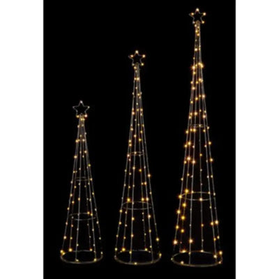 3 Piece Pyramid Metal Frame Pin Wire Light -250 Warm white