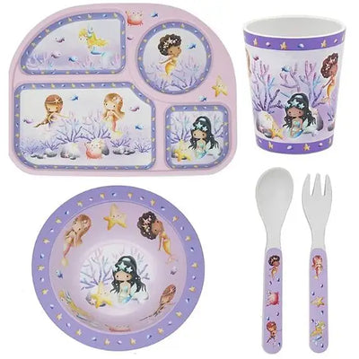 4 Piece Baby Dinner Set Mermaid - Kitchenware