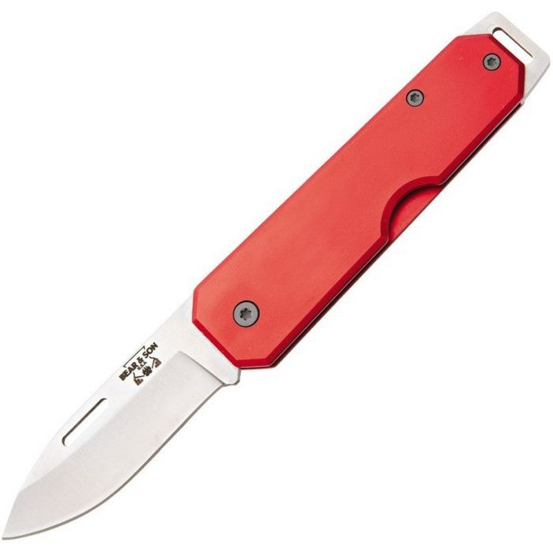 Bear & Son Large Slip Joint Pen Knife - Red / Orange / Blue / Black