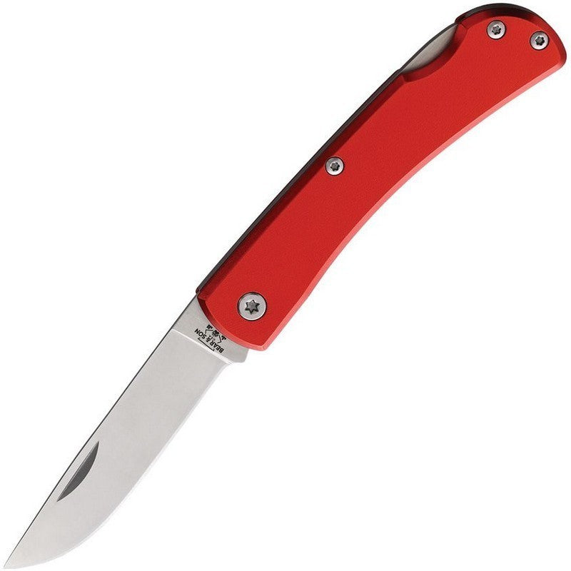 Bear & Son Small Farmhand Lockback Pen Knife - Red / Orange / Blue