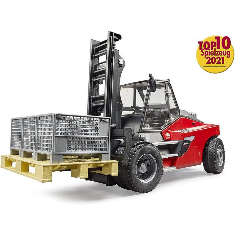 Bruder Linde HT160 Forklift With Pallet & Cages