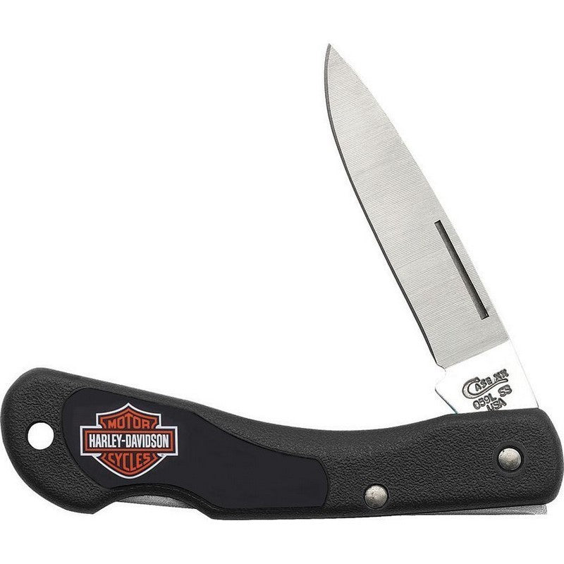 Case Cutlery Harley Davidson Mini Blackhorn Lockback Pen Knife - Black