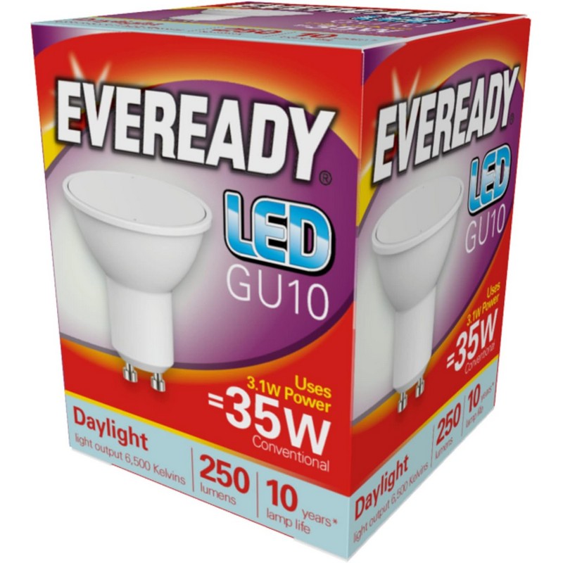 Eveready Led GU10 3W = 35W Daylight (Single)