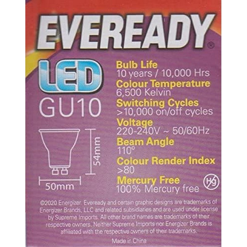Eveready Led GU10 3W = 35W Daylight (Single)