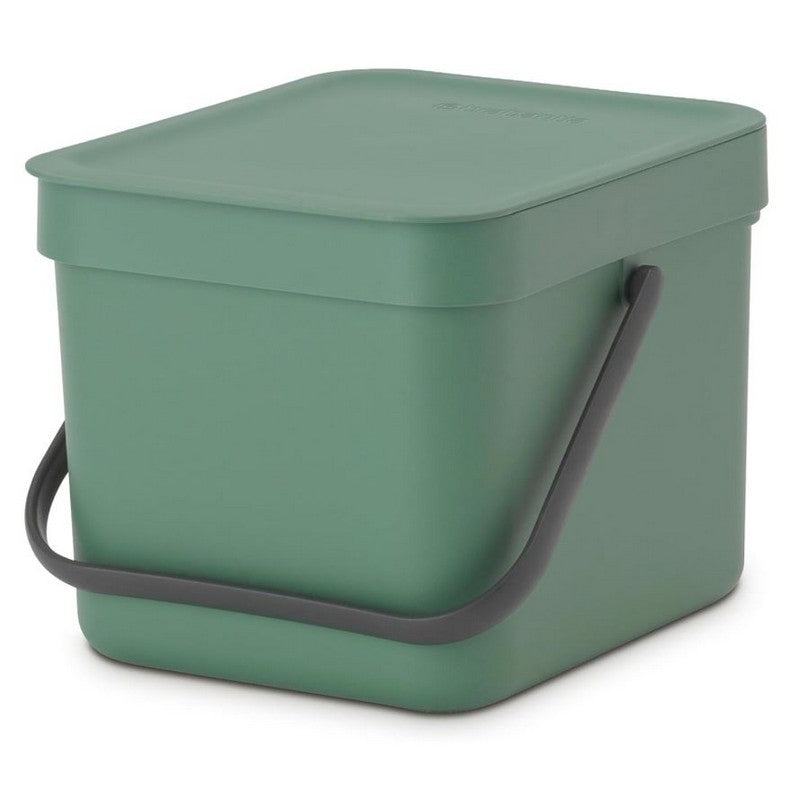 Brabantia Sort & Go Recycle Bin/Compost Caddy - 6 Litre - 3 Colours Available