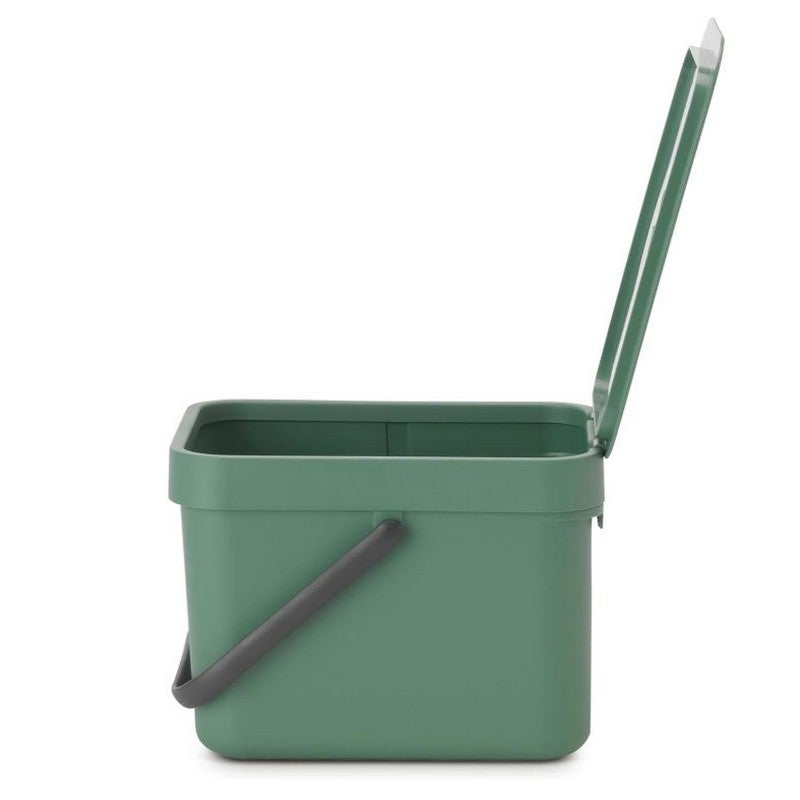 Brabantia Sort & Go Recycle Bin/Compost Caddy - 6 Litre - 3 Colours Available
