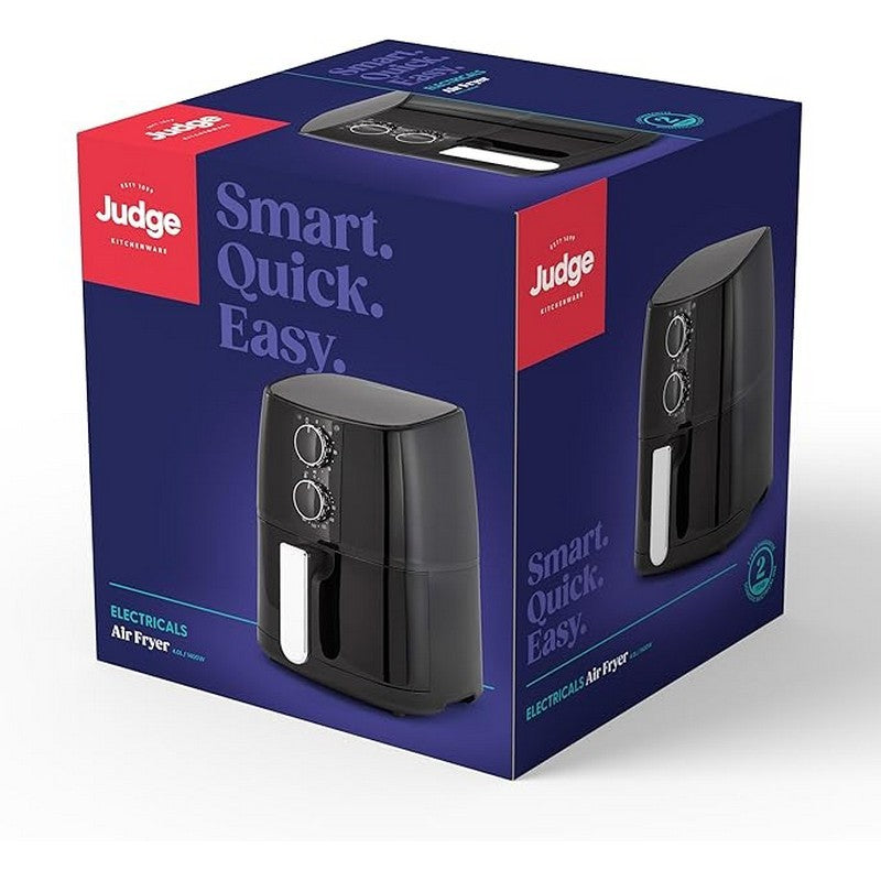 Judge 1400W Air Fryer With Manual Control Dials - 4 Litre Capacity