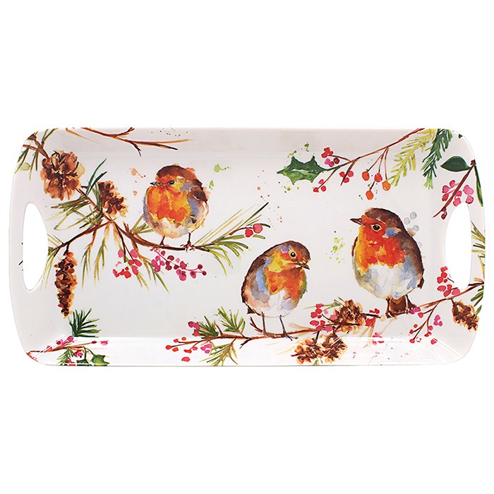 Winter Robin Jennifer Rose Tray - Various Sizes Available