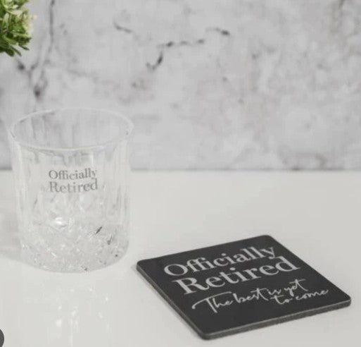 Milestones Cut Glass Whisky Tumbler & Coaster - Retired