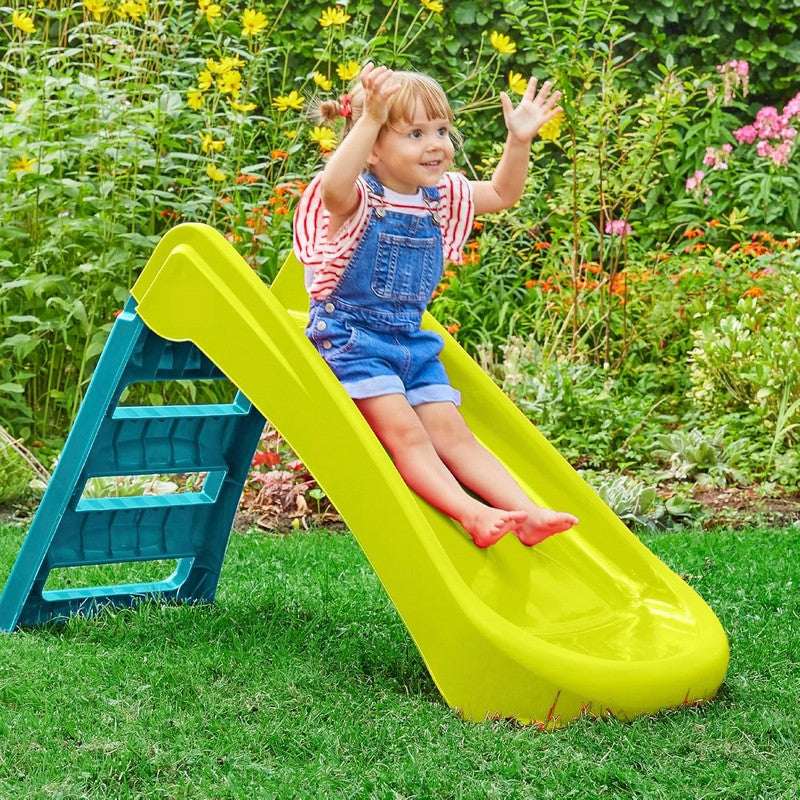 Mookie Junior Toddler Folding Slide - Lemongrass - L:130 x W:47 x H:72