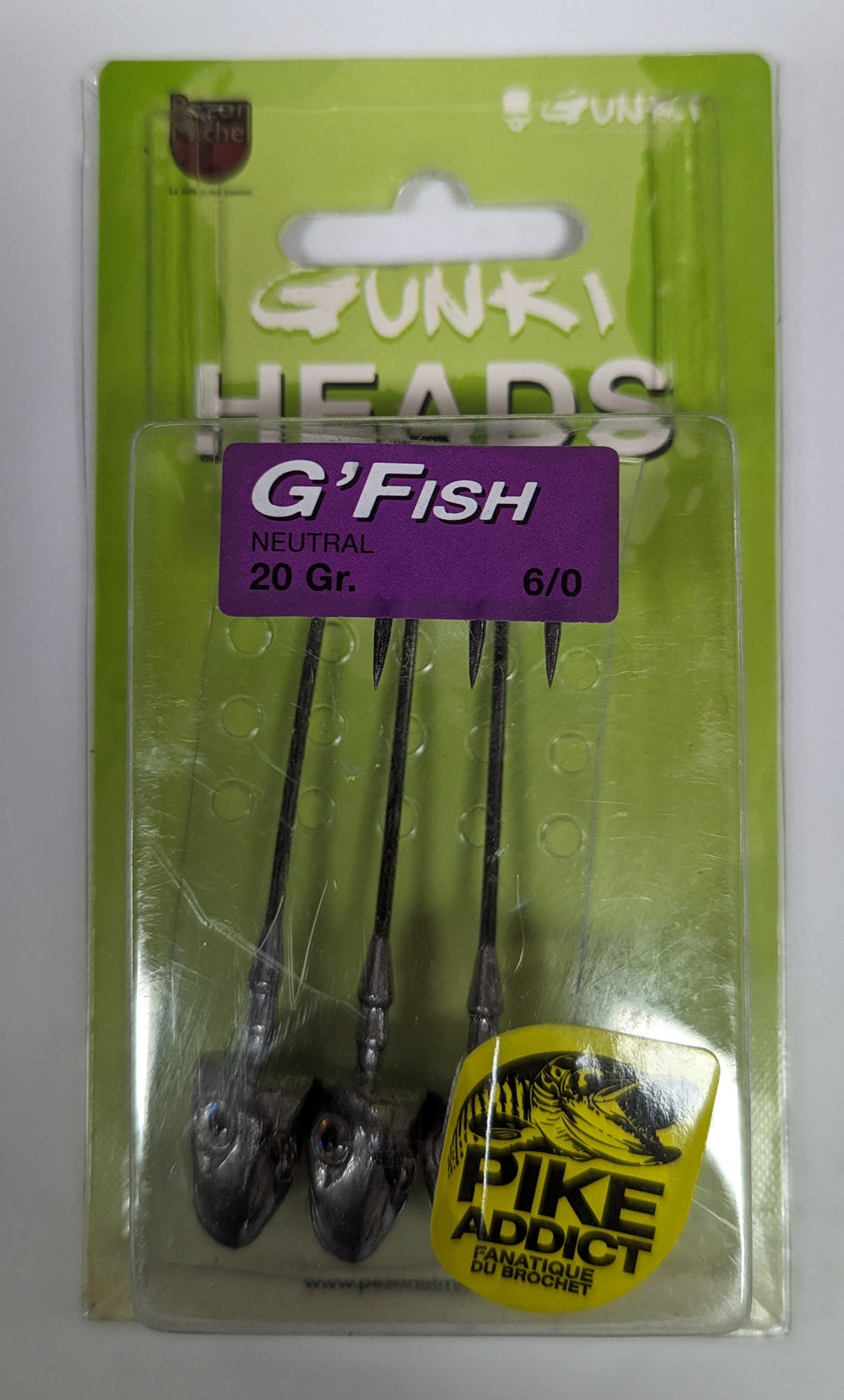 Gunki Heads GFish 20G 6/0 Neutral - 3 Pack