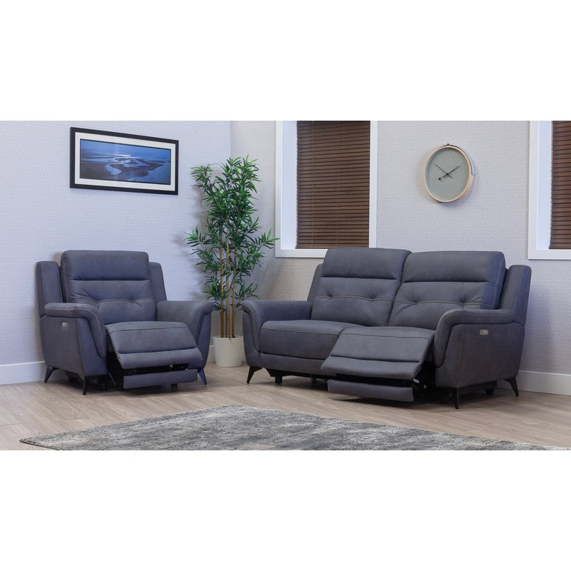 Pachino Fabric Electric Reclining Sofa Range As Stocked