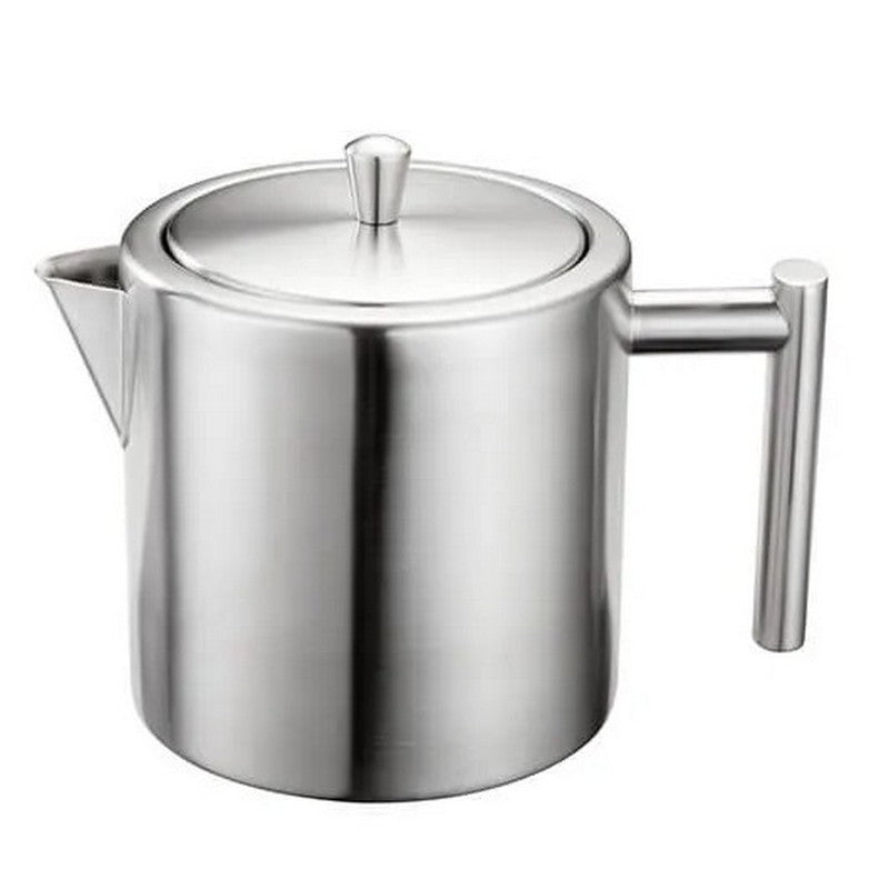 Stellar Oslo Satin Stainless Steel 5 Cup Teapot With Removable Infuser 1L
