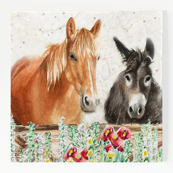 Marble Small Trivet 20 X 20cm - Summer Field