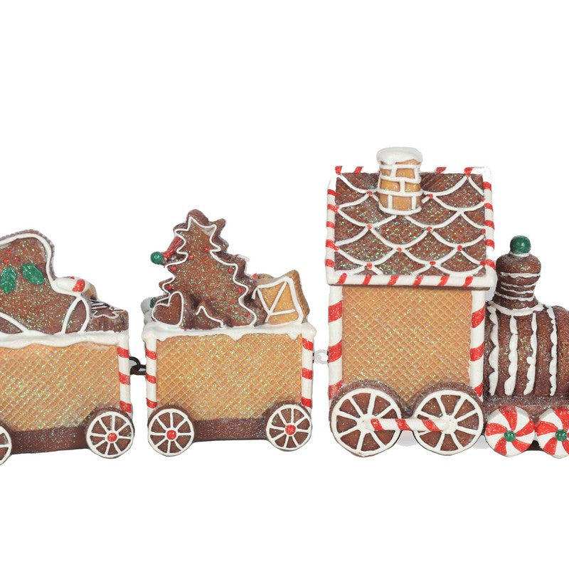 Polyresin Gingerbread Train 33cm
