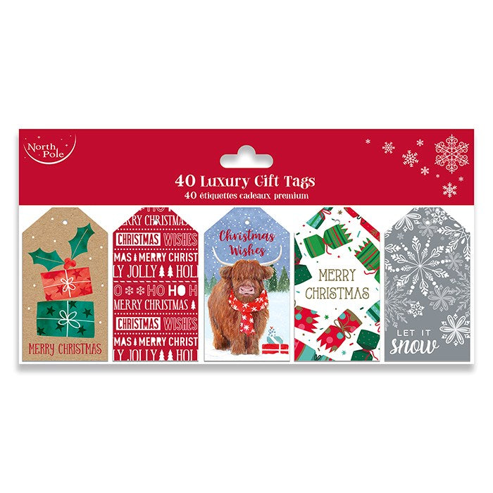 Dye Cut Tags 40 Pack - Various Designs Available