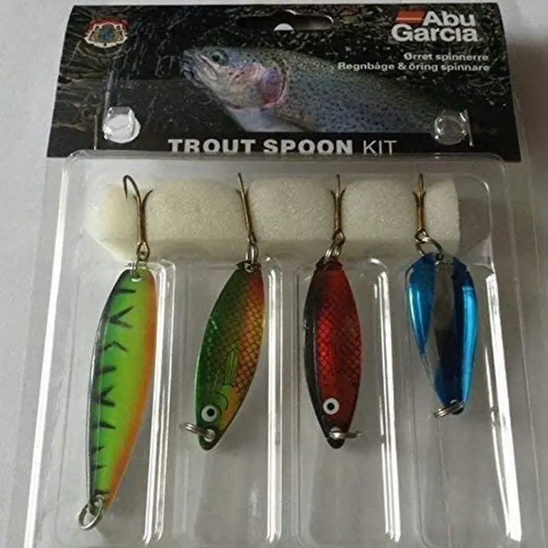 Abu Garcia Fishing Lure Kit - Trout Spoon 4 Pack - Fishing