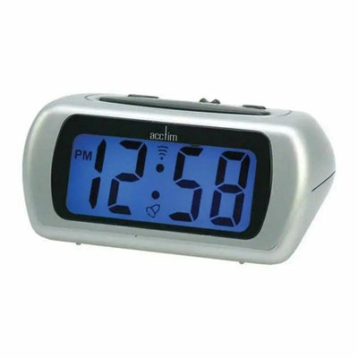 Acctim Auric LCD Alarm Clock - Silver - Homeware