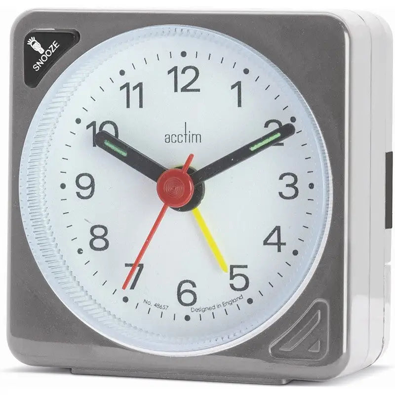 Acctim Ingot Alarm Clock - Silver - Homeware