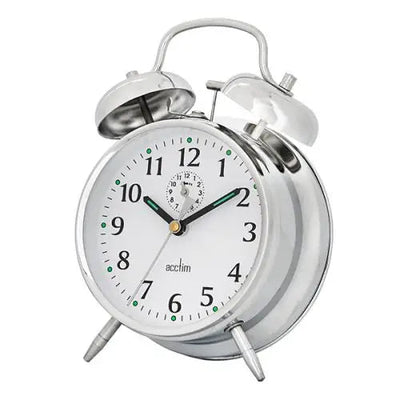 Acctim Saxon Bell Alarm Clock Chrome - Alarm Clocks