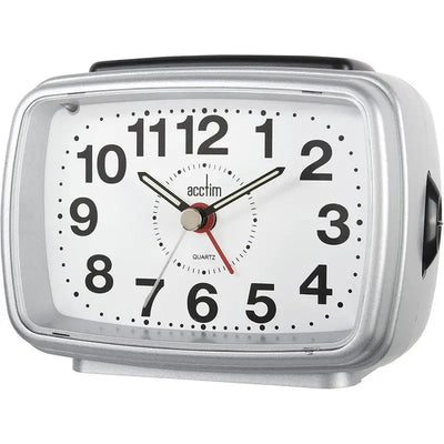 Acctim Titan 2 Alarm Clock Silver & White - Homeware