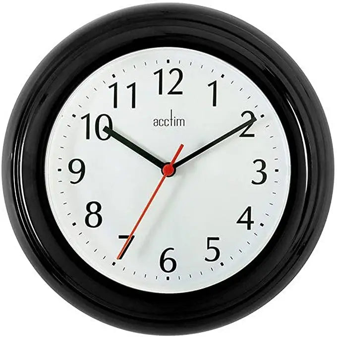 Acctim Wycombe Wall Clock - Assorted Colours - Black -