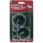 Adams Pack of 6 Banister and Railing Clips for Christmas