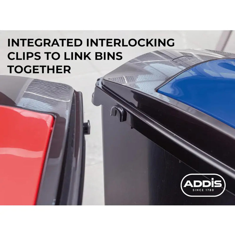 Addis 3 Piece Recycling Utility Bin Set Red/Green/Blue