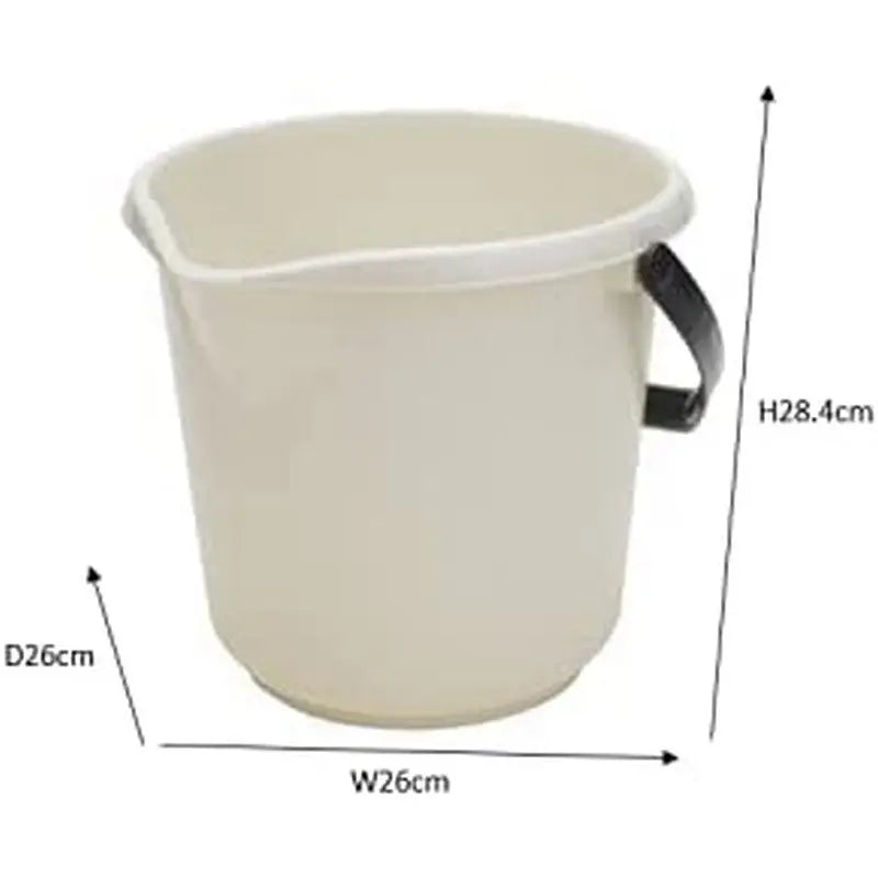 Addis 9 Litre Washing Bucket With Pouring Spout - Black /