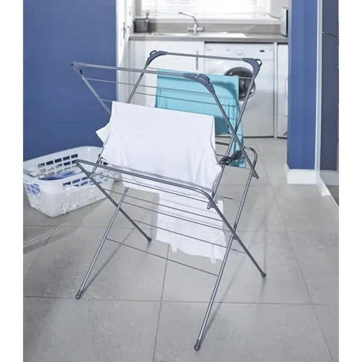 Addis Concertina Graphite Metallic Clothes Horse Airer 2 Tier Stewart Stewart and Gibson Ltd