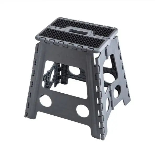 Addis Folding Step Stool Metallic Grey - Tall - Homeware