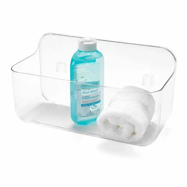 Addis Invisifix Large Clear Bathroom Caddy - Homeware