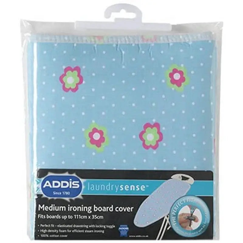 Addis Medium Perfect Fit Blue Floral Ironing Board Cover -