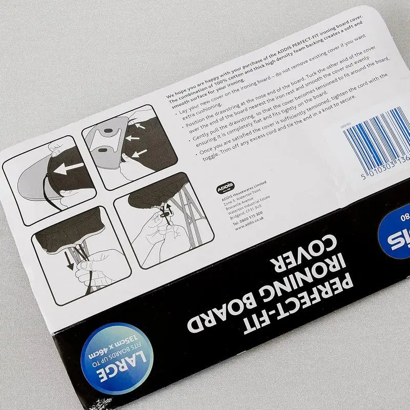 Addis Perfect-Fit Ironing Board Cover Large Up To 135x46cm