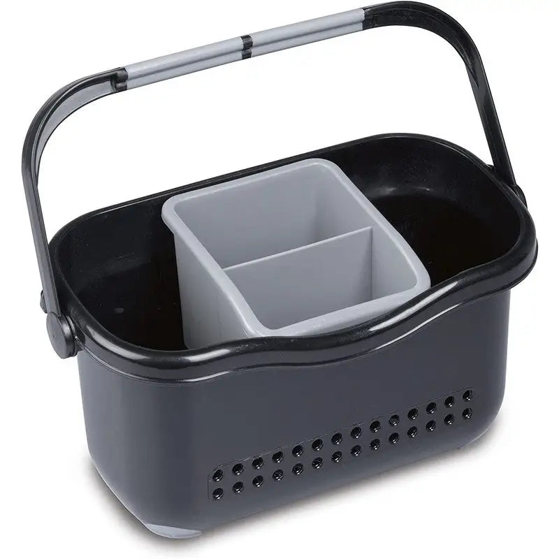 Addis Plastic Sink Caddy Black & Grey - Kitchenware