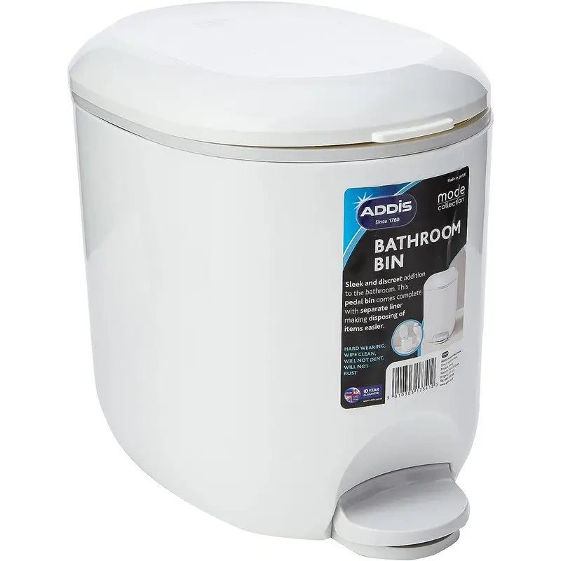 Addis Premium Deluxe Bathroom Pedal Bin / Toilet Brush -