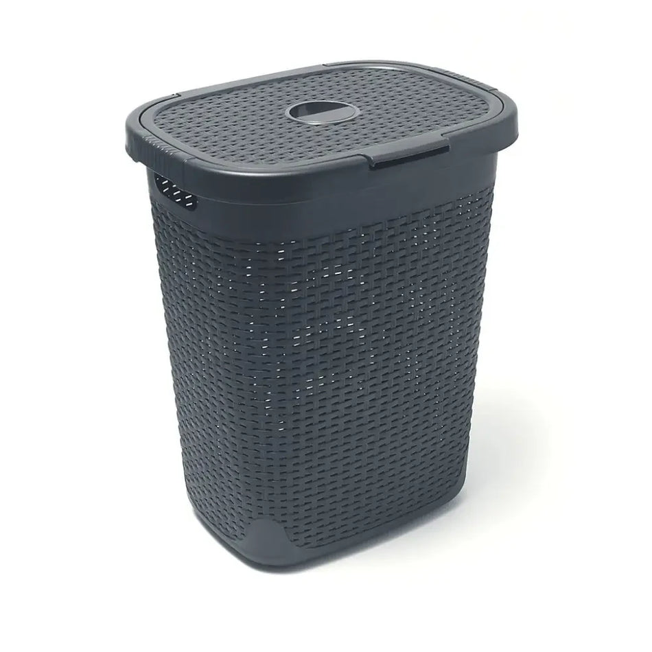 Addis Rattan Effect Laundry Hamper 50L - Various Colours