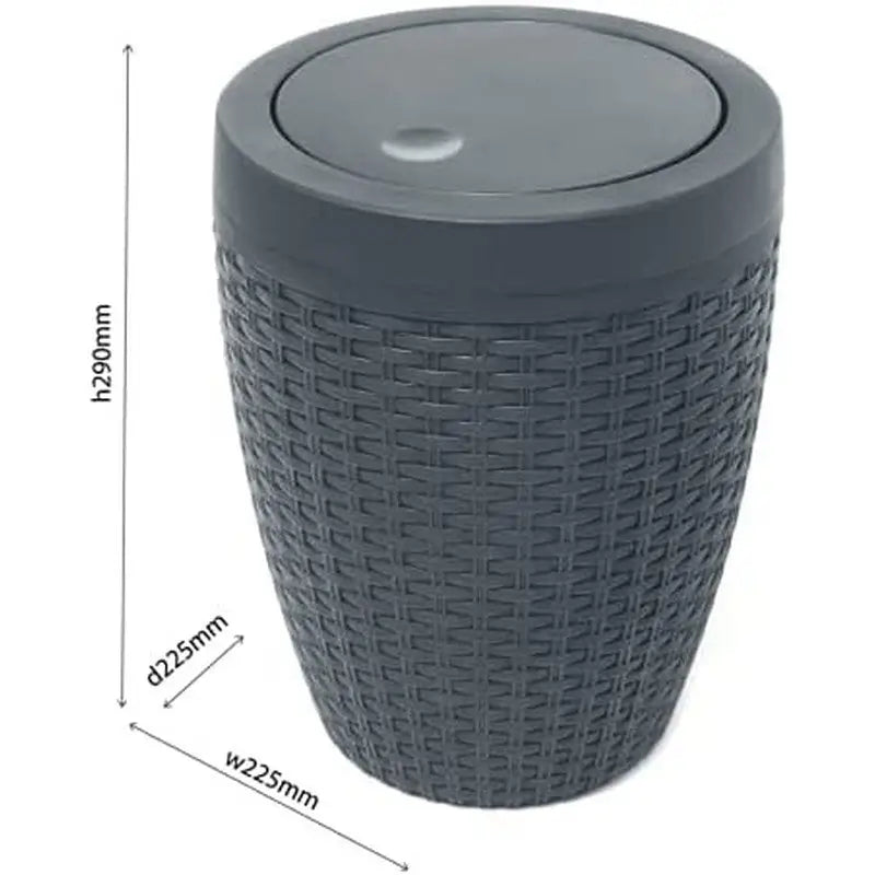 Addis Round Bathroom Bin With Swing Lid - Assorted Designs -