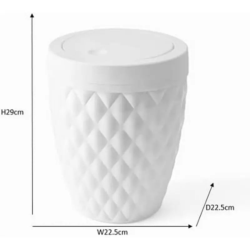 Addis Round Bathroom Bin With Swing Lid - Assorted Designs -
