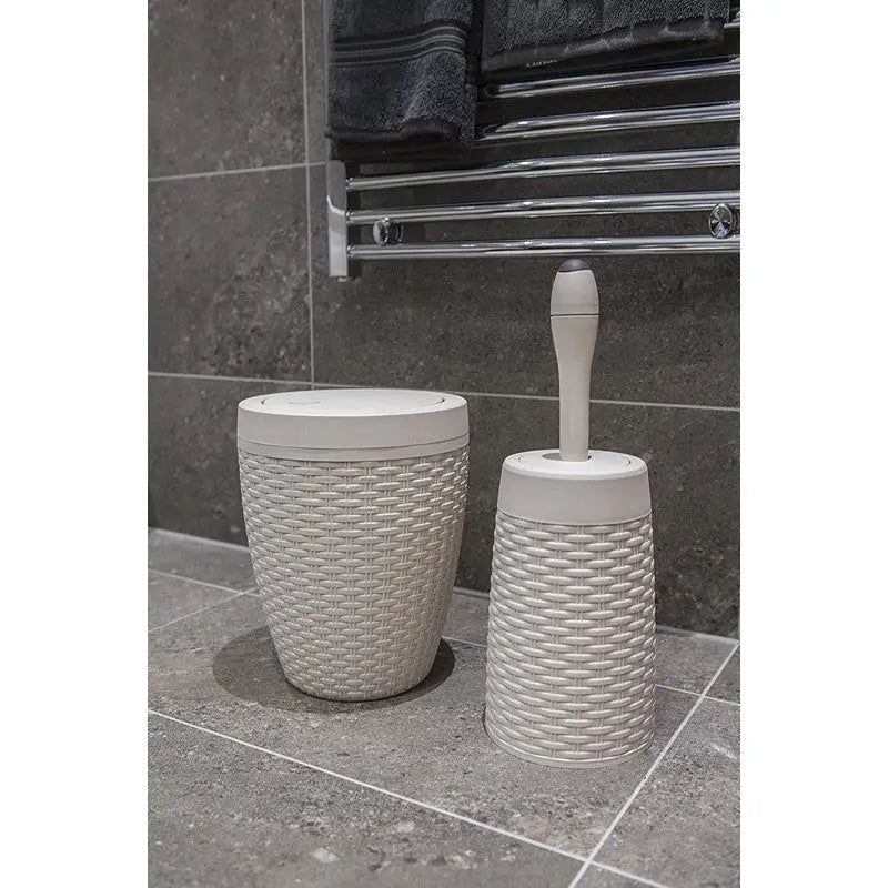 Addis Round Bathroom Bin With Swing Lid - Assorted Designs -