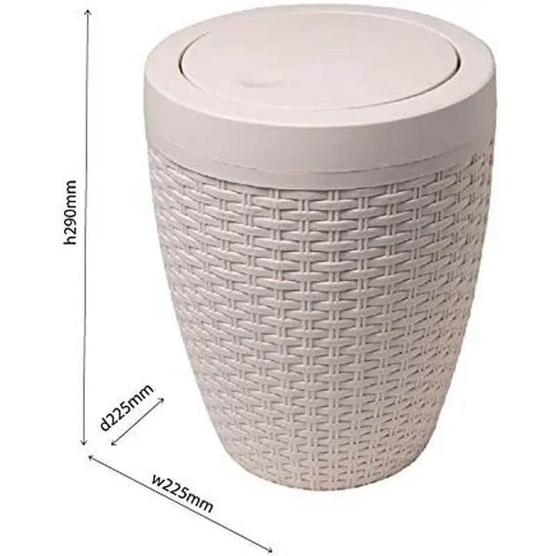 Addis Round Bathroom Bin With Swing Lid - Assorted Designs -