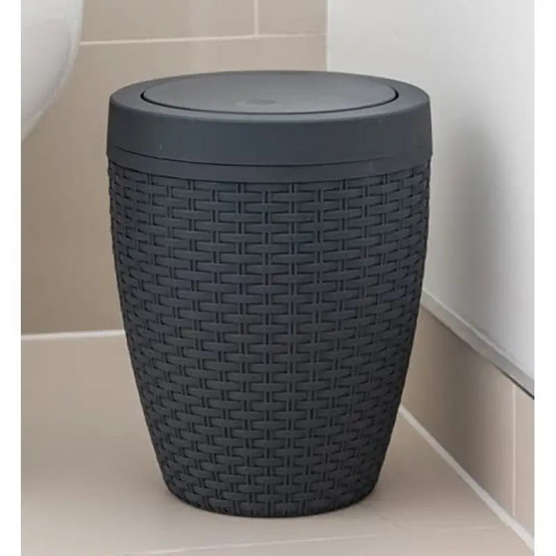 Addis Round Bathroom Bin With Swing Lid - Assorted Designs -
