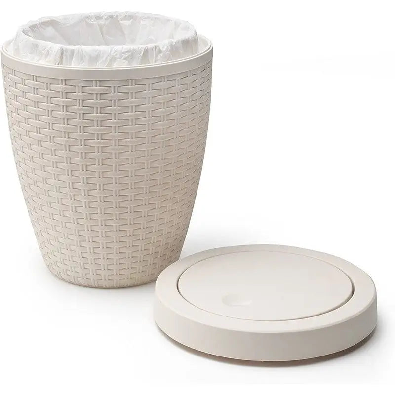 Addis Round Bathroom Bin With Swing Lid - Assorted Designs -