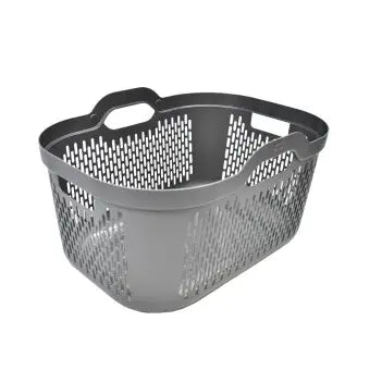 Addis Signature Laundry Basket - Metallic - Homeware >>