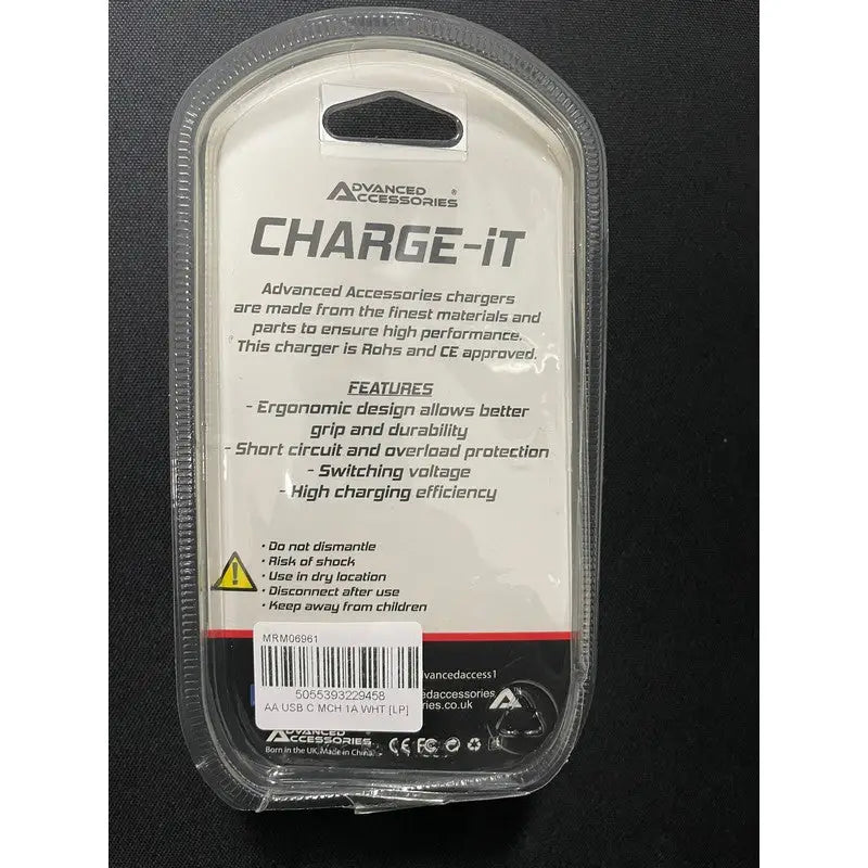 Advanced Accessories Charge-It C Type Mains Plug Phone