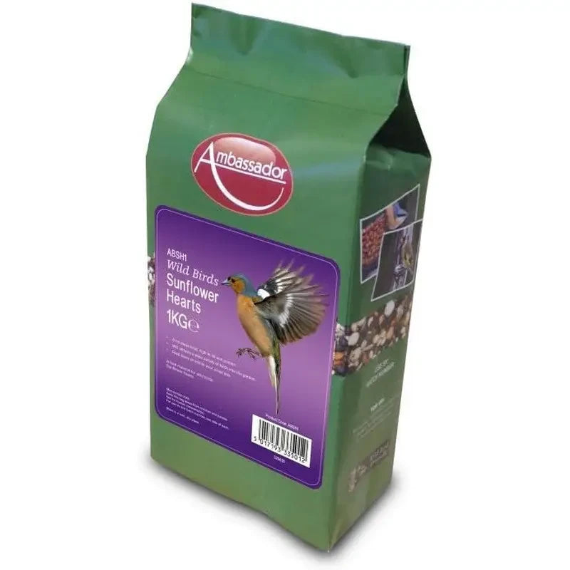 Ambassador Wild Birds Sunflower Hearts 1kg - Bird Food